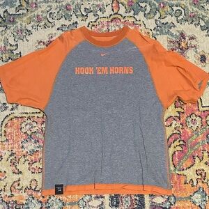 Nike Orange and Gray Hook 'Em Horns T-Shirt